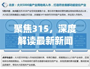 聚焦315，深度解讀最新新聞?lì)^條，揭示真相！