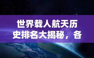 世界載人航天歷史排名大揭秘，各國航天實力對比與成就盤點