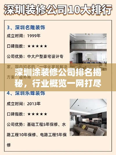 深圳涂裝修公司排名揭秘，行業(yè)概覽一網打盡