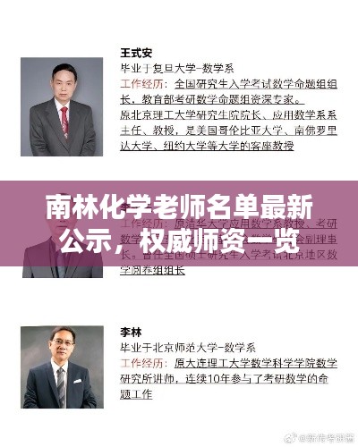 南林化學(xué)老師名單最新公示，權(quán)威師資一覽