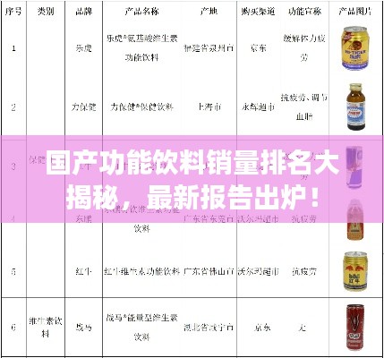 國(guó)產(chǎn)功能飲料銷(xiāo)量排名大揭秘，最新報(bào)告出爐！