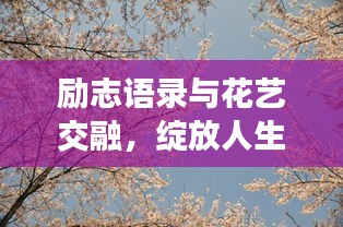 勵志語錄與花藝交融，綻放人生絢爛之美