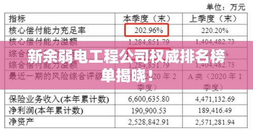 新余弱電工程公司權(quán)威排名榜單揭曉！