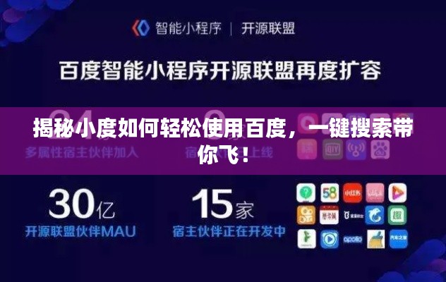揭秘小度如何輕松使用百度，一鍵搜索帶你飛！