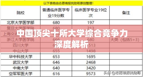 中國(guó)頂尖十所大學(xué)綜合競(jìng)爭(zhēng)力深度解析