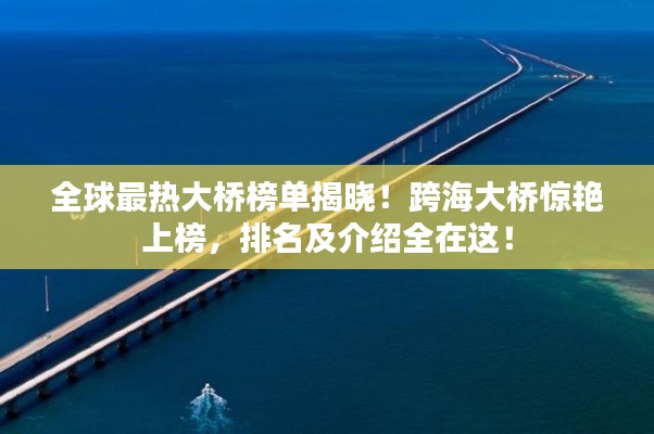全球最熱大橋榜單揭曉！跨海大橋驚艷上榜，排名及介紹全在這！