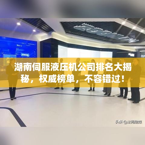 湖南伺服液壓機(jī)公司排名大揭秘，權(quán)威榜單，不容錯(cuò)過！