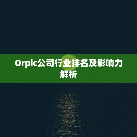 Orpic公司行業(yè)排名及影響力解析