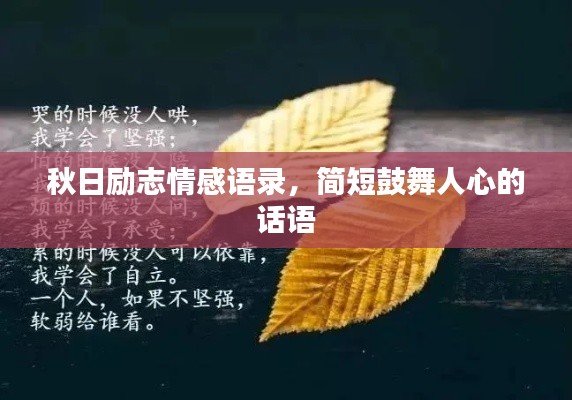 秋日勵志情感語錄，簡短鼓舞人心的話語