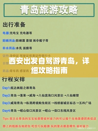 西安出發(fā)自駕游青島，詳細(xì)攻略指南