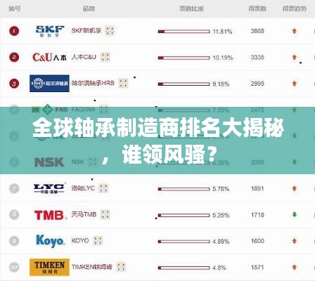 全球軸承制造商排名大揭秘，誰領(lǐng)風(fēng)騷？
