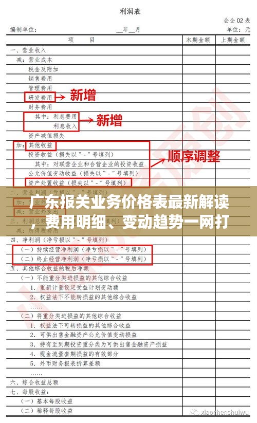 廣東報(bào)關(guān)業(yè)務(wù)價(jià)格表最新解讀，費(fèi)用明細(xì)、變動(dòng)趨勢(shì)一網(wǎng)打盡！