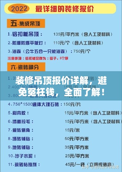 裝修吊頂報(bào)價(jià)詳解，避免冤枉錢，全面了解！
