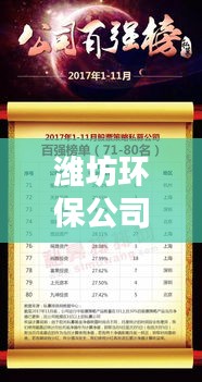 濰坊環(huán)保公司排名揭曉，優(yōu)質(zhì)企業(yè)榜單不容錯(cuò)過(guò)！