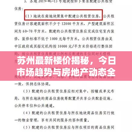 蘇州最新樓價揭秘，今日市場趨勢與房地產(chǎn)動態(tài)全解析