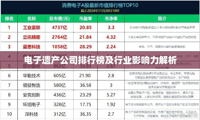 電子遺產(chǎn)公司排行榜及行業(yè)影響力解析