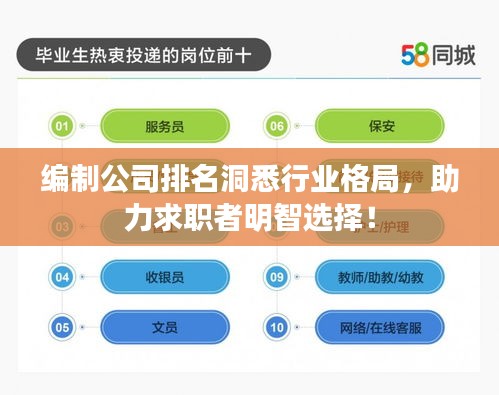 編制公司排名洞悉行業(yè)格局，助力求職者明智選擇！