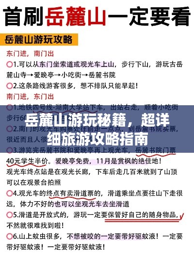 岳麓山游玩秘籍，超詳細旅游攻略指南